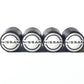 Nissan Auto Logo (Type 2) Tire Valve Caps - Black Aluminum - Set of 4