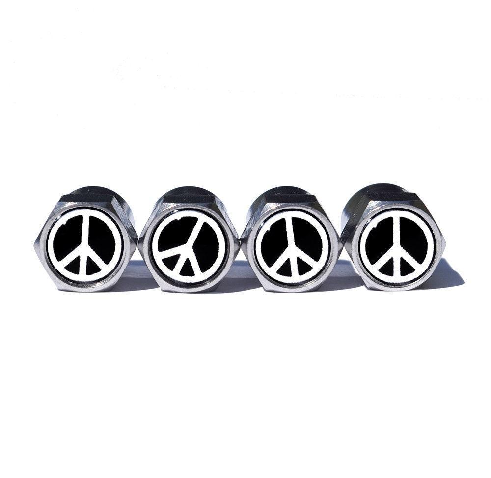 Peace Sign Caps Peace Sign Tire Valve Caps - Chrome Coated - Set of Four – AutoValveCaps