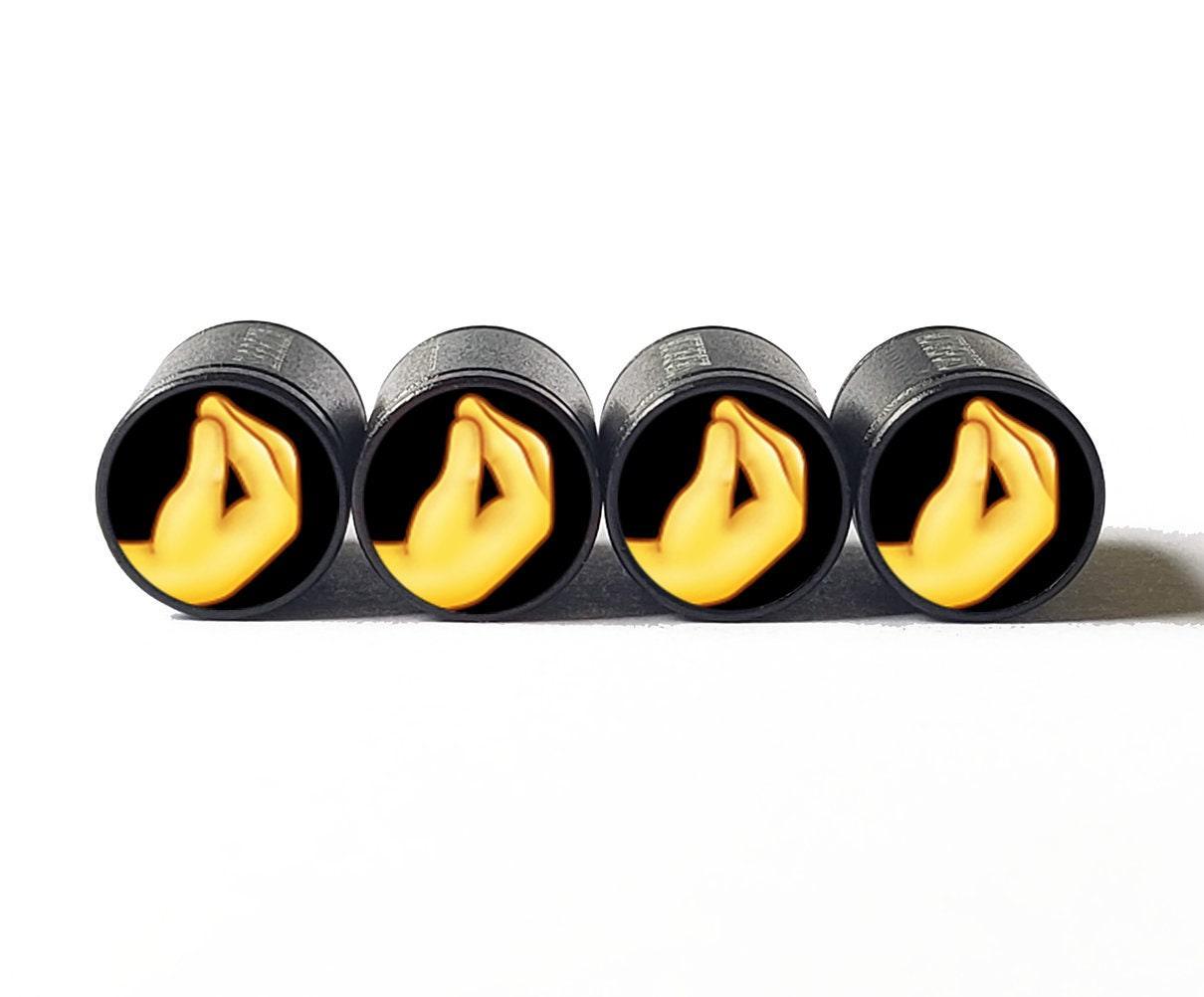 Pinched Fingers Finger Purse Emoji Tire Valve Caps - Set of Four