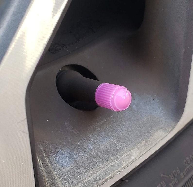 Pink Plastic Valve Stem Caps - Universal, Fits on all Vehicles