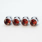 Red Heart Emoji Tire Valve Stem Caps - Chrome Coated - Set of Four