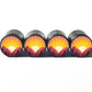 Red Mountain Sunrise Sunset Emoji Tire Valve Caps - Set of Four