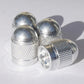 Silver Dome Aluminum Tire Valve Stem Caps - Universal