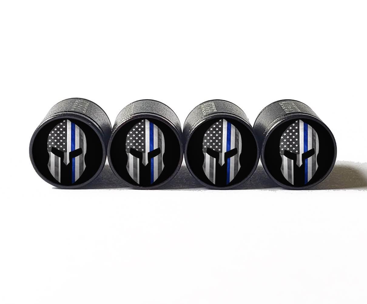 Spartan Police Tire Valve Caps - Black Aluminum - Set of Four ...