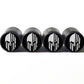 Spartan Warrior Trojan (Style 4) Tire Valve Caps - Aluminum - Set of 4