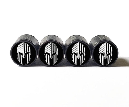 Spartan Warrior Trojan (Style 4) Tire Valve Caps - Aluminum - Set of 4