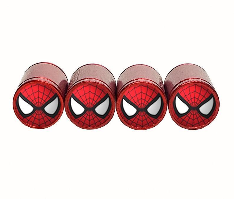 Spiderman Tire Valve Stem Caps - Aluminum - Set of Four