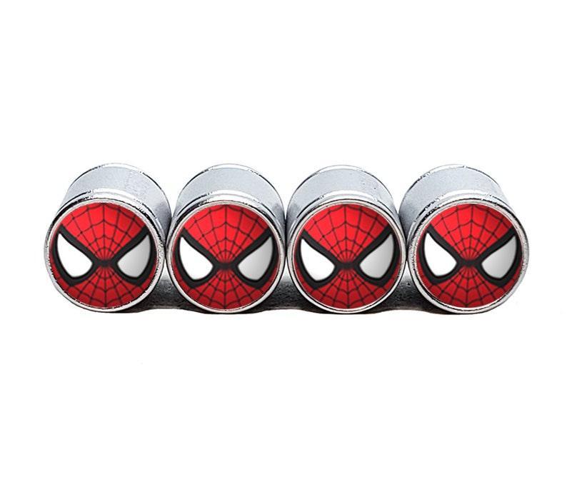 Spiderman Tire Valve Stem Caps - Aluminum - Set of Four