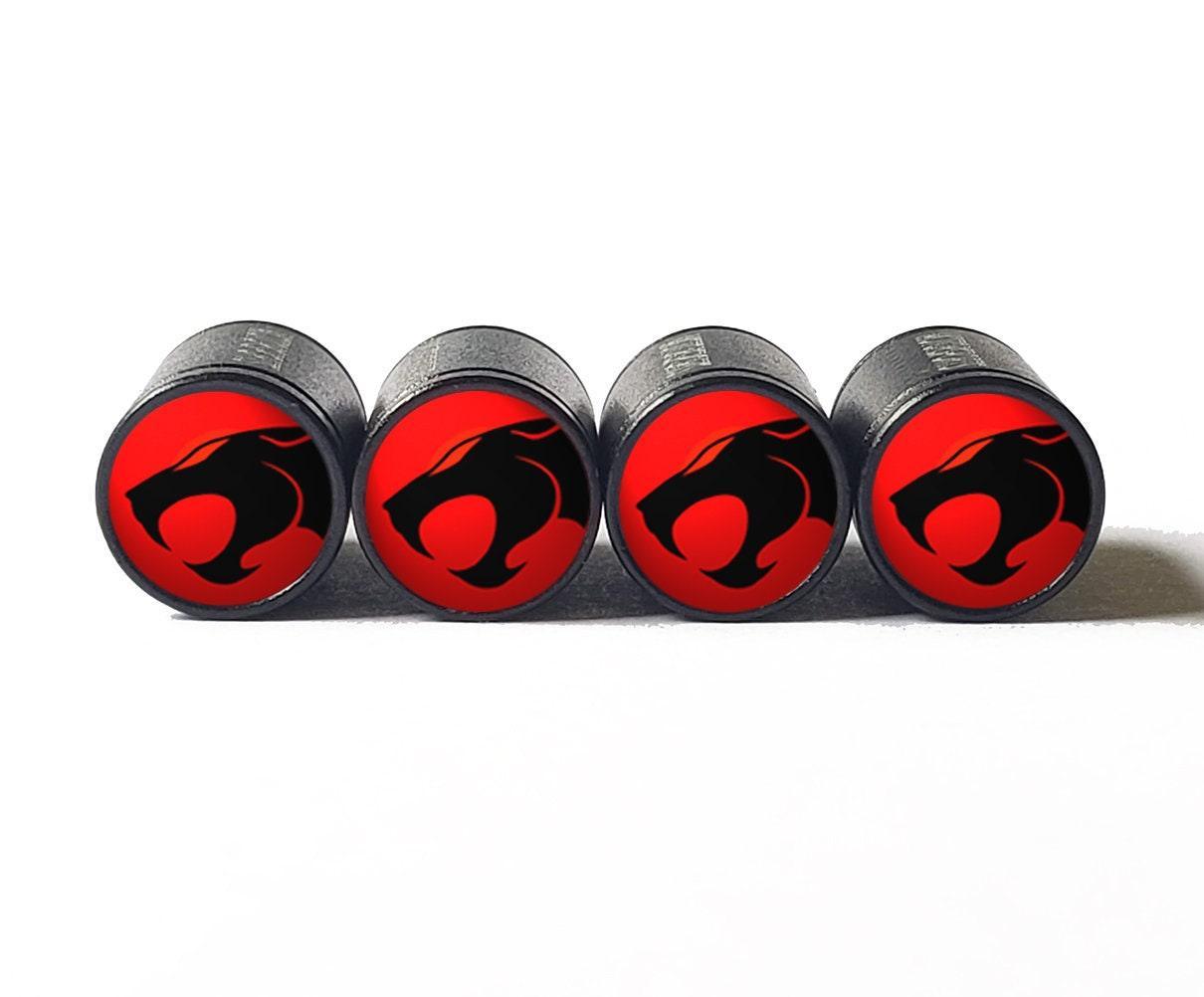 ThunderCats Tire Valve Stem Caps - Black Aluminum - Set of Four