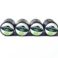 UFO Alien Spaceship Tire Valve Caps - Black Aluminum - Set of Four - AutoValveCaps