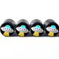 UFO Spaceship Tire Valve Caps - Black Aluminum - Set of Four