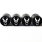 Venom Tire Valve Stem Caps - Black Aluminum - Set of Four