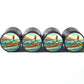 Vintage Hawaii Surfing Tire Valve Caps - Black Aluminum - Set of Four