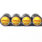 Vintage Shell Gas Logo Tire Valve Caps - Black Aluminum - Set of Four